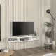 Телевизор ниска табла висяща Aar 135x30x16 см бял []