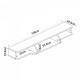 Телевизор ниска табла висяща Aar 135x30x16 см бял []