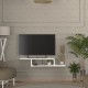 Висяща дъска за телевизор Kershaby 120x30x19 см Бяла []