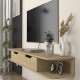 Висяща ниска табла за телевизор Karjali 150x30x19 см вид дъб []