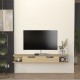 Висяща ниска табла за телевизор Karjali 150x30x19 см вид дъб []