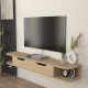 Висяща ниска табла за телевизор Karjali 150x30x19 см вид дъб []