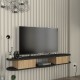 Висяща ниска дъска за телевизор Nyskiri 150x35x19 см антрацит/дъб []