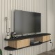 Висяща ниска дъска за телевизор Nyskiri 150x35x19 см антрацит/дъб []