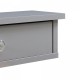 Стенен рафт Geeste 60x15x10 см с 2 чекмеджета светлосив []