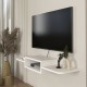 Висяща ниска табла за телевизор Tar 115x30x16 см Бяла []