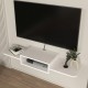 Висяща ниска табла за телевизор Tar 115x30x16 см Бяла []