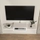 Висяща ниска табла за телевизор Tar 115x30x16 см Бяла []
