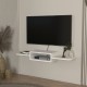 Висяща ниска табла за телевизор Tar 115x30x16 см Бяла []