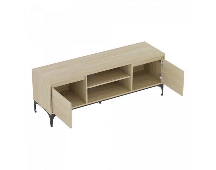 Шкаф за телевизор Kistiandi 140x40x50 см вид дъб, светъл []