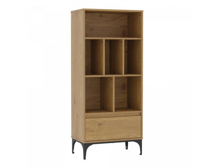 Етажерка Kistiandi 137x60x35 см вид дъб, тъмен []