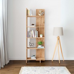 Библиотека Vireftere 176x62x29 cm вид дърво [] - Living