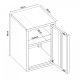 Стенен шкаф Burlöv 50x33x35 см стоманено сив []