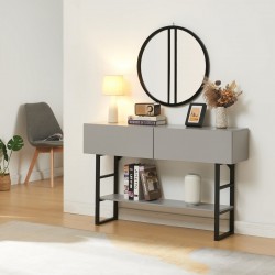 Конзолна маса Varberg 75x120x30 см светло сива [] - Mese
