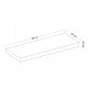 Стенен рафт Bredebro 3,6 x 60 x 23 cm до прибл. 10 кг бяло []