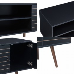 ТВ шкаф Vare 160x40x66 см Черен [] - Comode TV