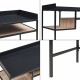 Бюро Belana 100x43x82 см черен/изглед дъб []