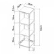 Стоящ рафт Akaa 133x35x35см бял []