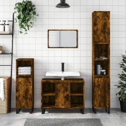Sonata H Комплект мебели за баня от 3 части, опушен дъб, инженерно дърво - Seturi