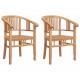 Sonata H Градински столове 2 pcs Кафяво 63 x 58 x 89 см