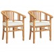 Sonata H Градински столове 2 pcs Кафяво 63 x 58 x 89 см