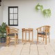 Sonata H Градински столове 2 pcs Кафяво 63 x 58 x 89 см