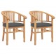 Sonata H Градински столове 2 pcs Кафяво 63 x 58 x 89 см