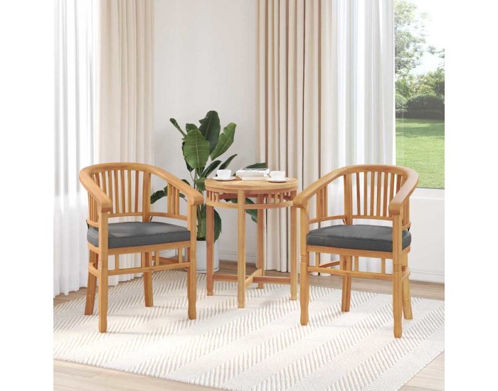 Sonata H Градински столове 2 pcs Кафяво 63 x 58 x 89 см