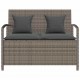 Sonata H Градинска пейка за съхранение с възглавница Grey Poly Rattan