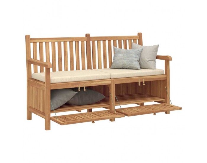Sonata H Градинска Пейка за Съхранение Кафяво 150 x 60 x 90 см