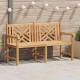 Sonata H Градинска пейка Кафяво 150 x 60 x 90 см Тиково дърво масив