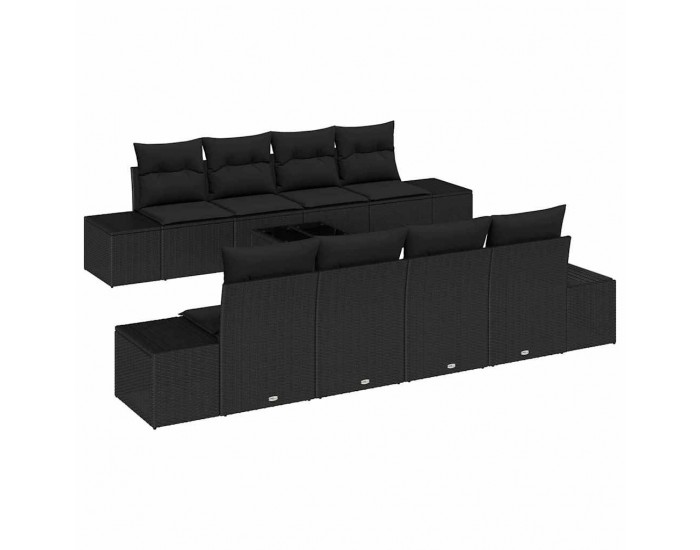 Sonata H Градински Софа Комплект 7 pcs Черно 294 x 62 x 69 см