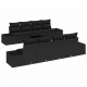 Sonata H Градински Софа Комплект 7 pcs Черно 294 x 62 x 69 см