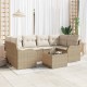 Sonata H Градински Софа Комплект 7 pcs Бежов и кремав 55 x 55 x 37 см