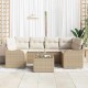 Sonata H Градински Софа Комплект 7 pcs Бежов и кремав 55 x 55 x 37 см