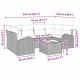 Sonata H Градински Софа Комплект 7 pcs Бежов и кремав 55 x 55 x 37 см