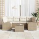 Sonata H Градински Софа Комплект 7 pcs Бежов и кремав 55 x 55 x 37 см
