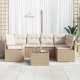 Sonata H Градински Софа Комплект 7 pcs Бежов и кремав 55 x 55 x 37 см