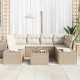 Sonata H Градински Софа Комплект 7 pcs Бежов и кремав 55 x 55 x 37 см