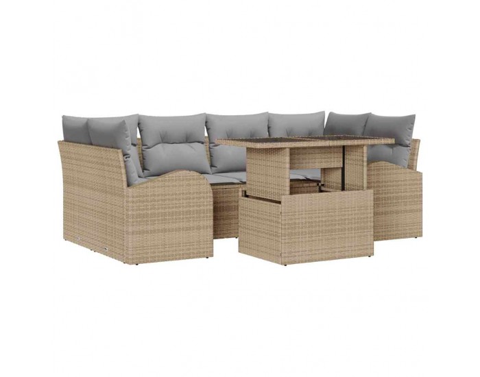 Sonata H Градински Софа Комплект 7 pcs Бежово 100 x 55 x 73 см Полиратан