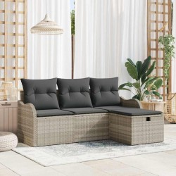 Sonata H Градински Софа Комплект 4 pcs Светлосиво 176 x 117 x 85 см - Canapele și bănci de grădină