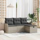 Sonata H Градински Софа Комплект 4 pcs Светлосиво 176 x 117 x 85 см