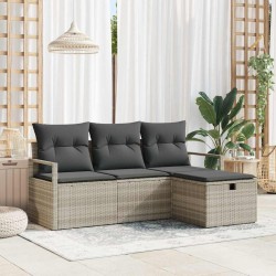 Sonata H Градински Софа Комплект 4 pcs Светлосиво 175 x 117 x 85 см - Canapele și bănci de grădină