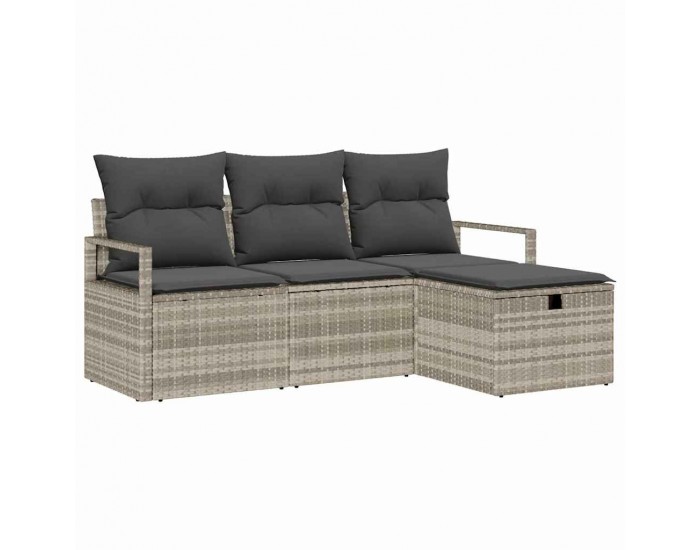 Sonata H Градински Софа Комплект 4 pcs Светлосиво 175 x 117 x 85 см