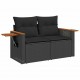 Sonata H Градински Софа Комплект 10 pcs Черно 80 x 80 x 71 cm