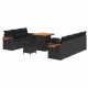 Sonata H Градински Софа Комплект 10 pcs Черно 80 x 80 x 71 cm