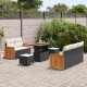 Sonata H Градински Софа Комплект 8 pcs Черно и кремаво 90 x 55 x 71 cm