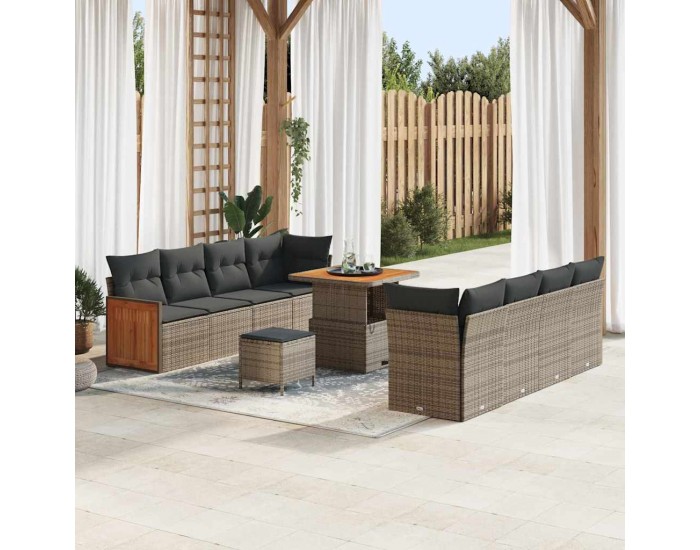 Sonata H Градински Софа Комплект 11 pcs Сив 80 x 80 x 71 cm