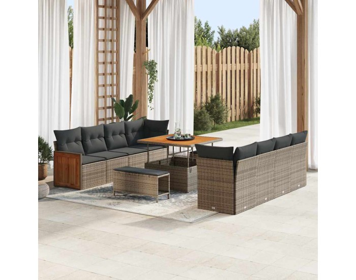 Sonata H Градински Софа Комплект 11 pcs Сив 100 x 100 x 71 cm