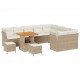 Sonata H Градински Софа Комплект 12 pcs бежово и кремаво 80 x 80 x 71 cm